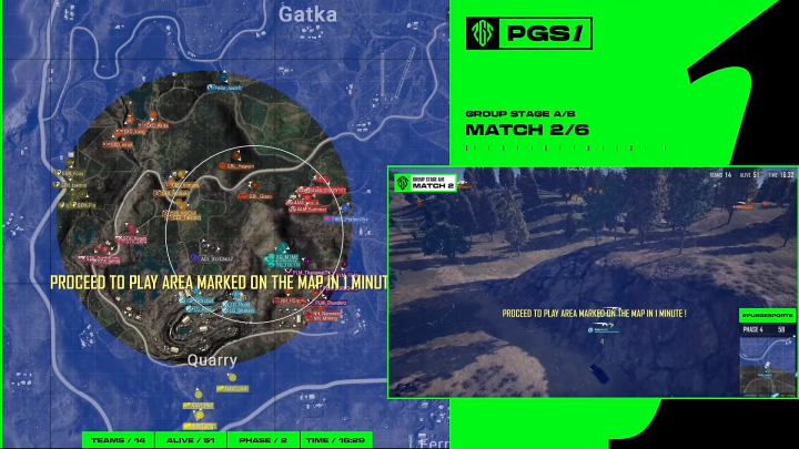 크게 회전을 하여 서클에 진입하였으나 젠지의 반대쪽으로 튀어버린 자기장