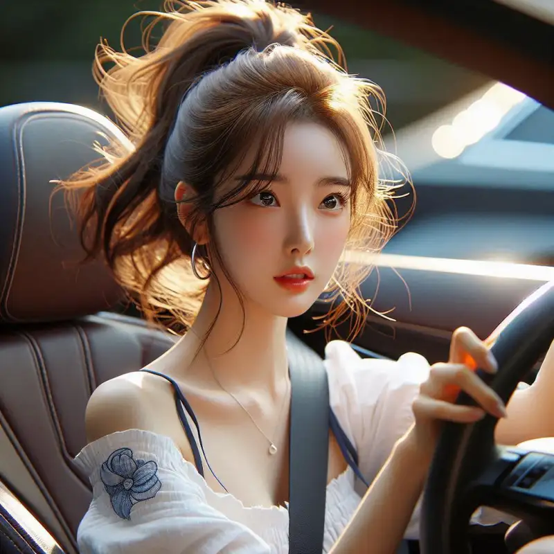 미국-자율주행-택시-타는법을-알아보는-여성의-모습