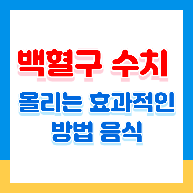 백혈구 수치 올리는 효과적인 방법 음식 알아보기