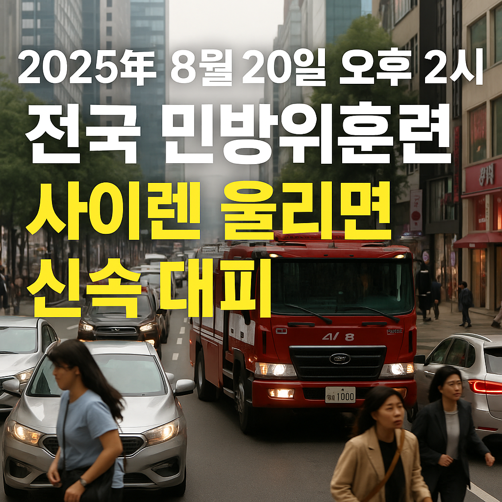 2025년 8월 20일 전국 민방위훈련