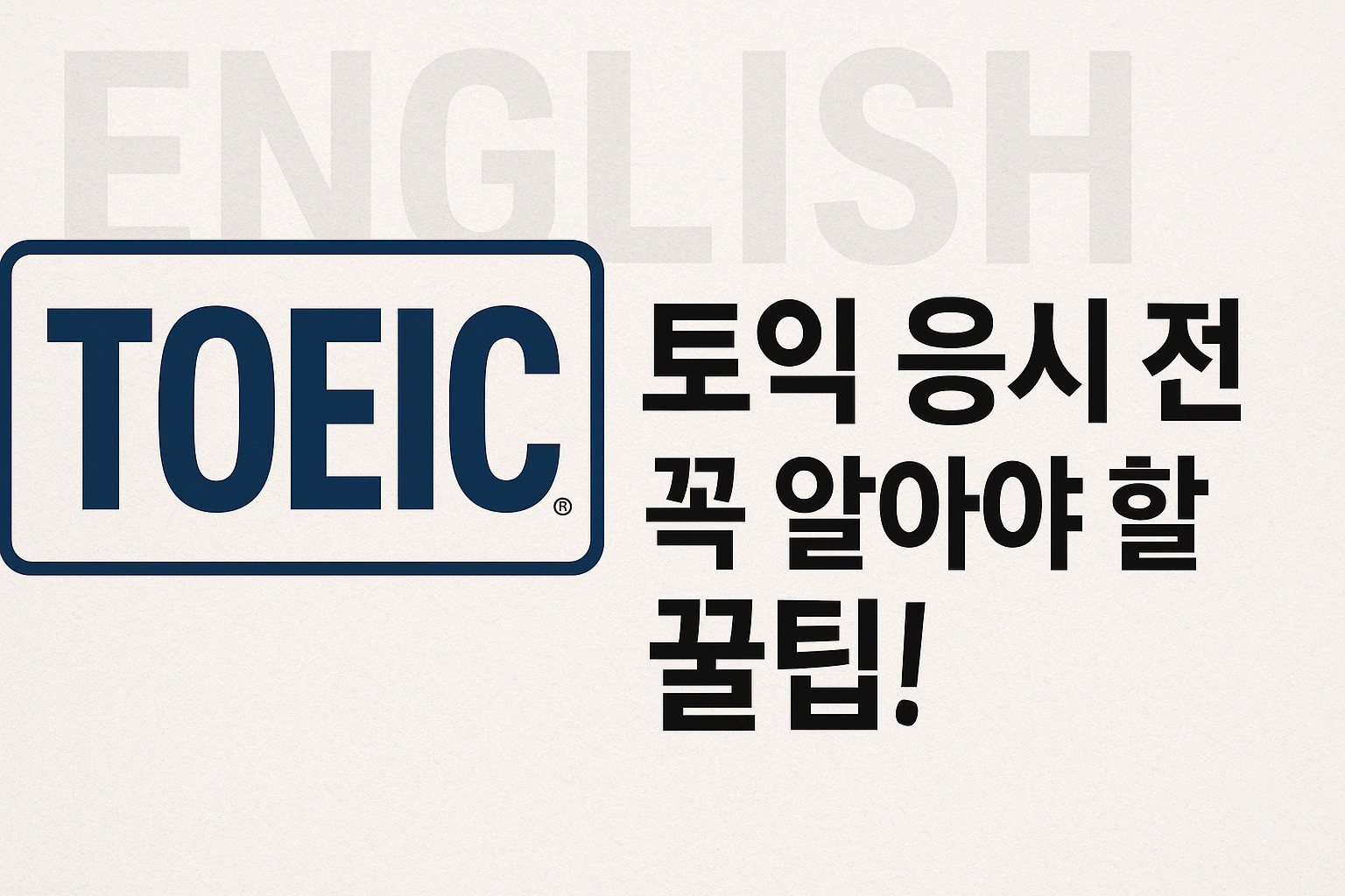 토익 시험장 들어가기 전 ‘이거’ 안 보면 후회합니다!