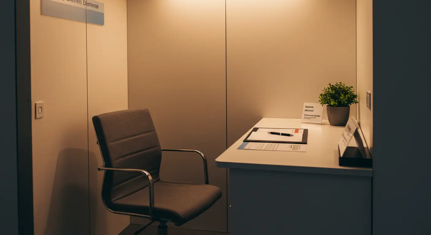 방문객을 위해 마련된 깔끔하고 편안한 근로자 채무통합지원센터 상담 창구