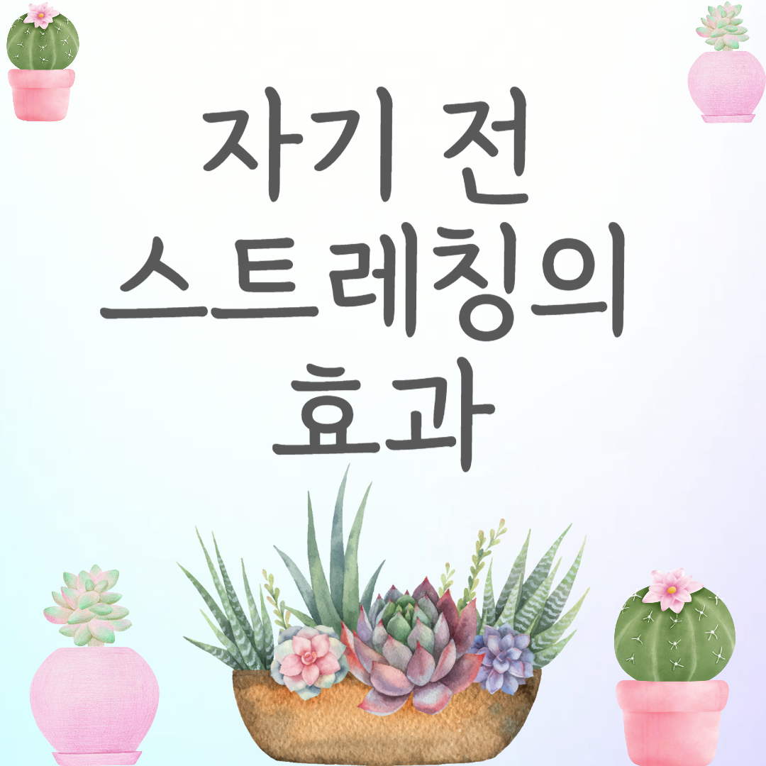 자기 전 스트레칭의 효과