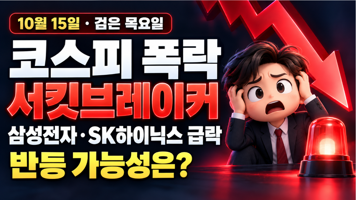 코스피 폭락 이유 총정리|10월 15일 검은 목요일·서킷브레이커·삼성전자 SK하이닉스 급락·반등 전망