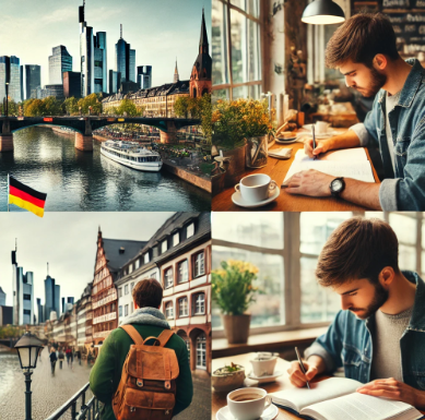 프랑크푸르트에서 어학연수하는 모습