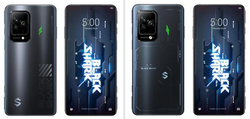 BlackShark 5 (왼쪽) 과 BlackShark 5 Pro (오른쪽)