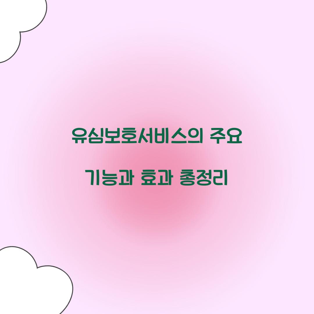 유심보호서비스의 주요 기능과 효과
