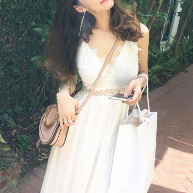 레이스 뷔스티에 비치 점프수트