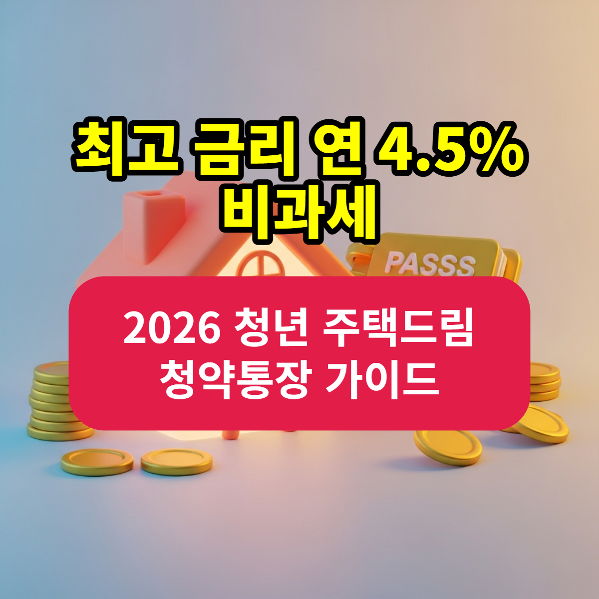 2026년 청년 주택드림 청약통장의 금리와 대출 혜택을 안내하는 공식 가이드 이미지