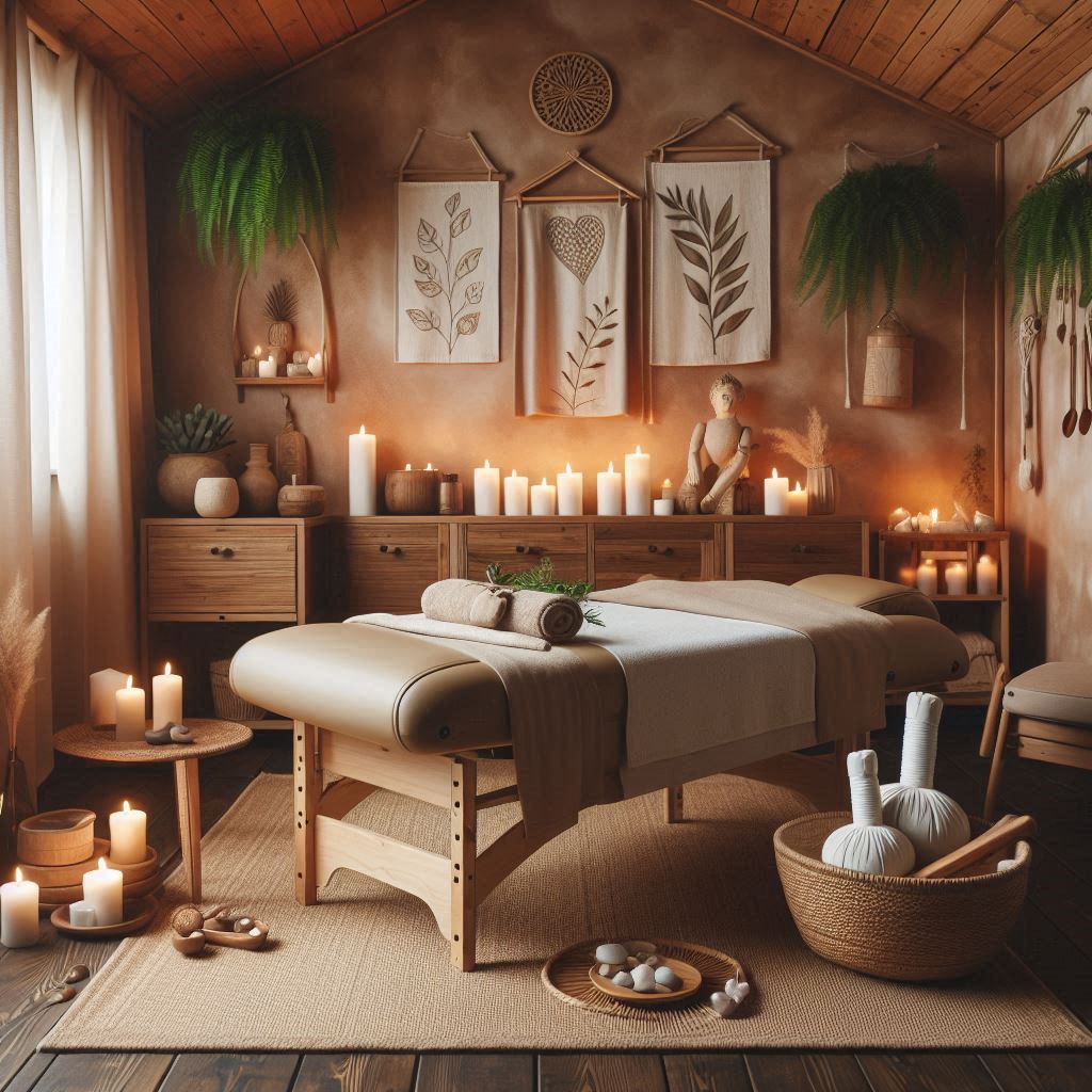 피부,체형관리 샵 배경