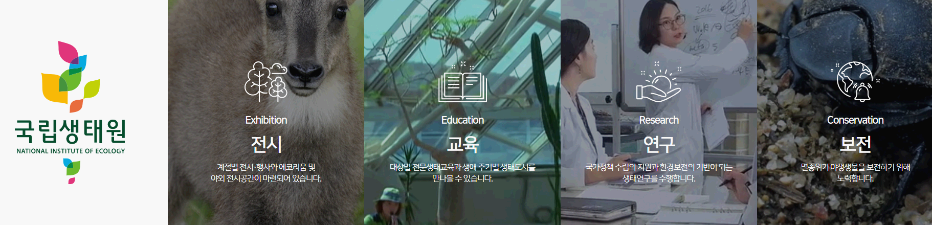국립생태원 홈페이지