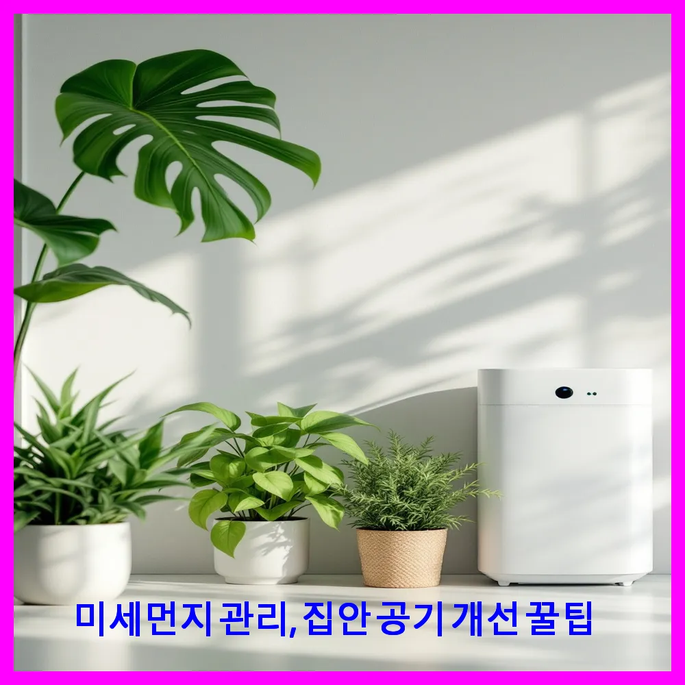 미세먼지 관리, 집안 공기 개선 꿀팁