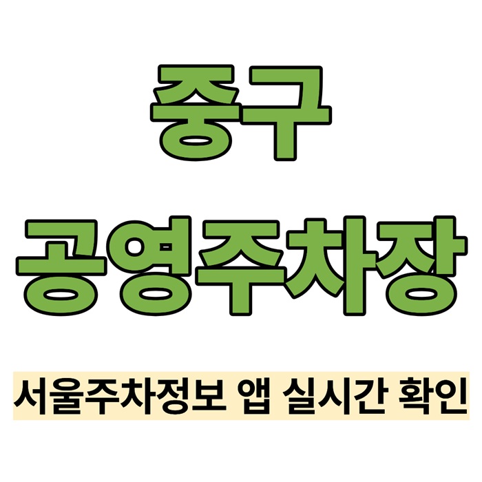 중구 공영주차장 위치&middot;요금｜서울주차정보 실시간 확인