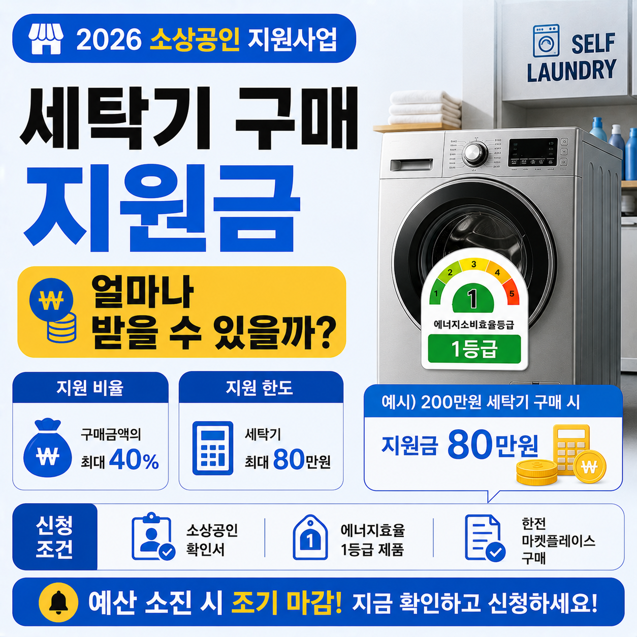 소상공인 세탁기 지원금 계산 이미지