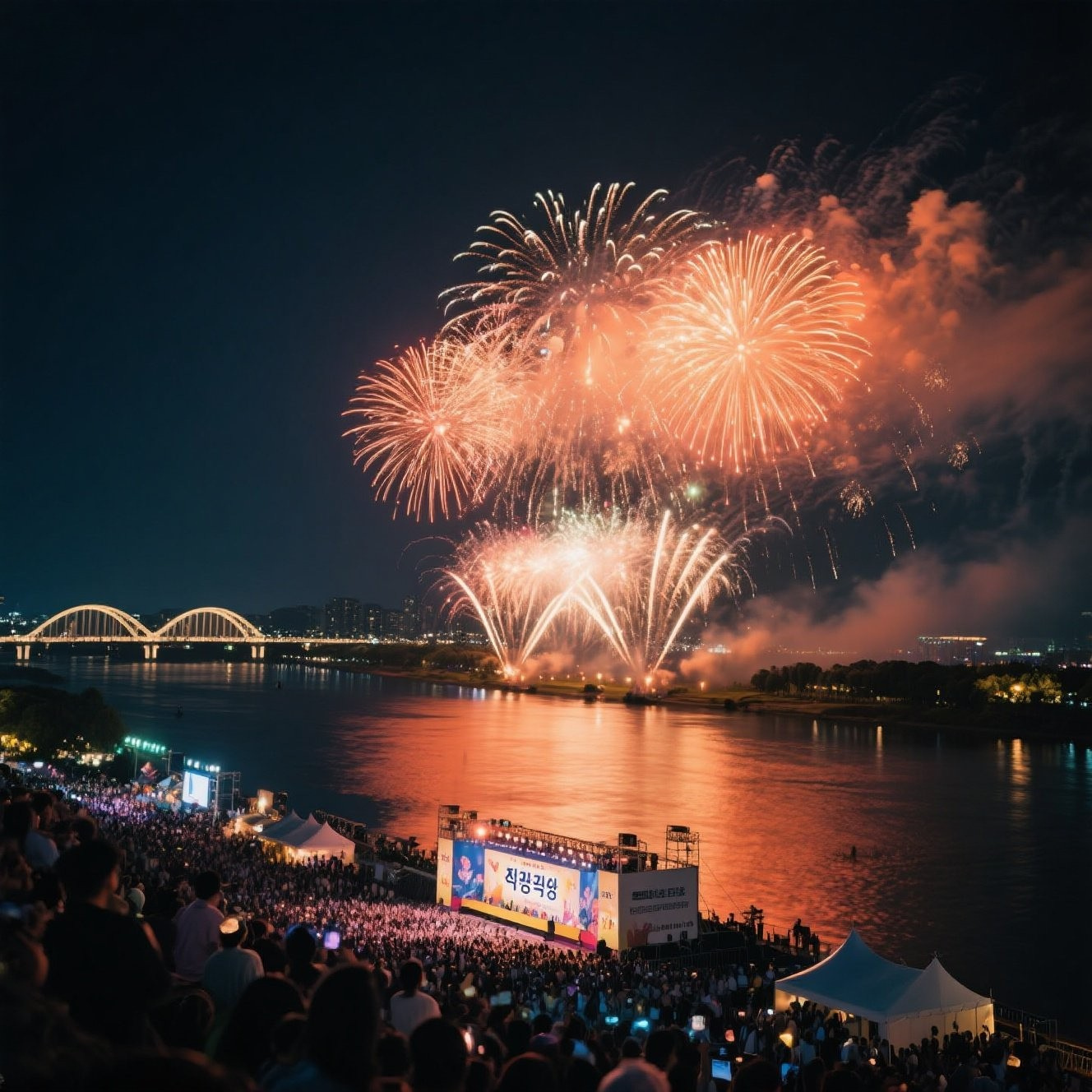 2025 서울세계불꽃축제 여의도 한강공원 야경과 화려한 불꽃놀이