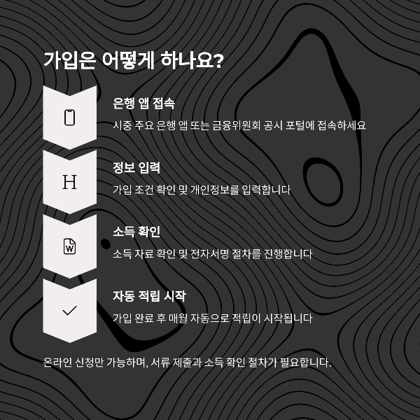 가입 절차 및 유의사항