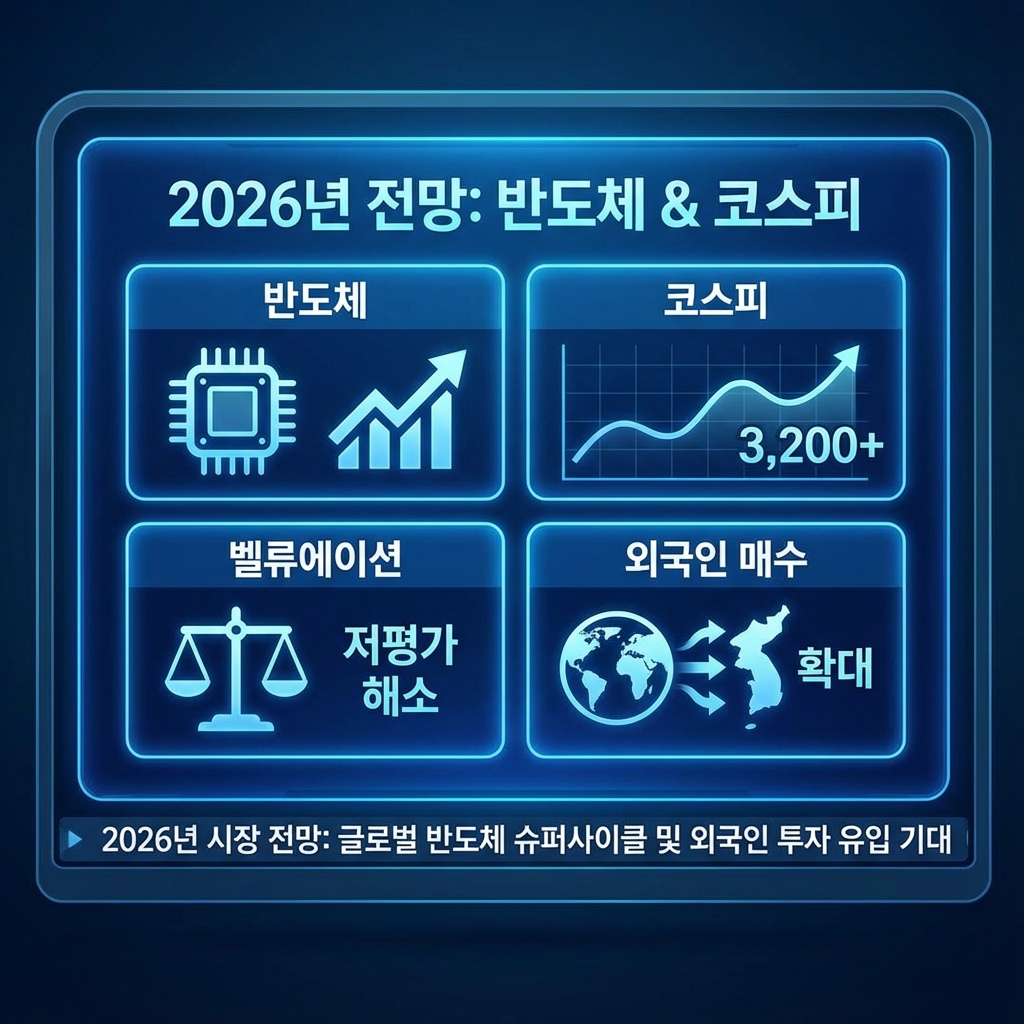 2026 반도체, 코스피,벨류에이션,외국인 매수 전망 관련 사진