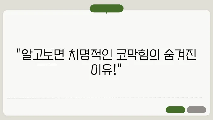 코막힘 원인