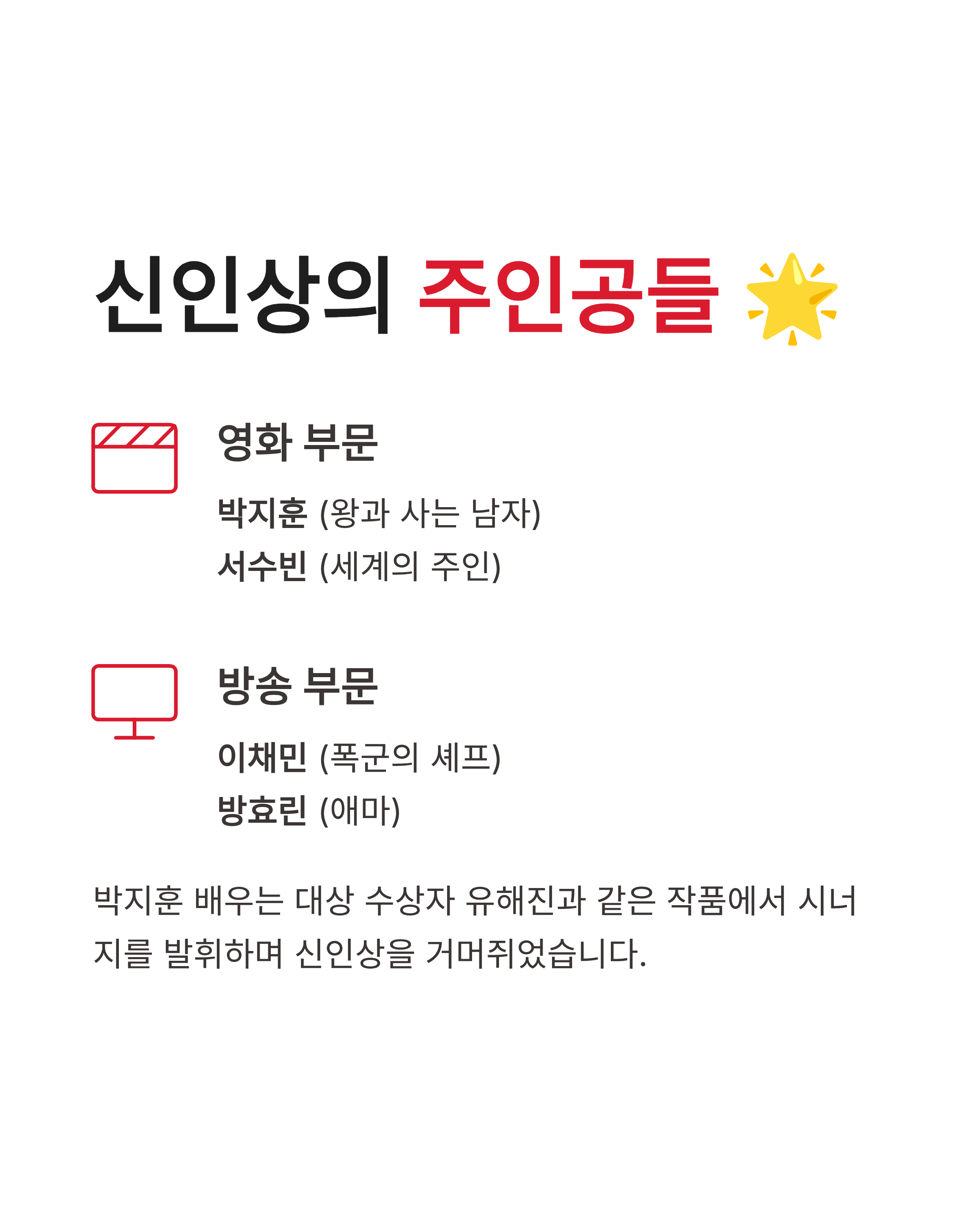 제62회 백상예술대상 유해진 영화 부문 대상 수상! 수상 소감부터 전체 명단까지 총정리