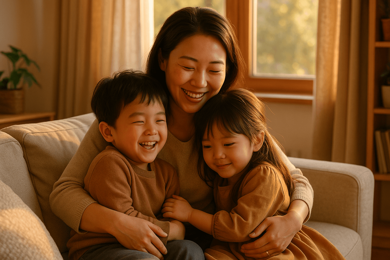 기질이 다르지만 웃는 아이