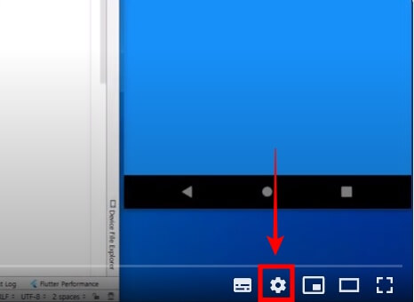 동영상 설정 아이콘 누르기