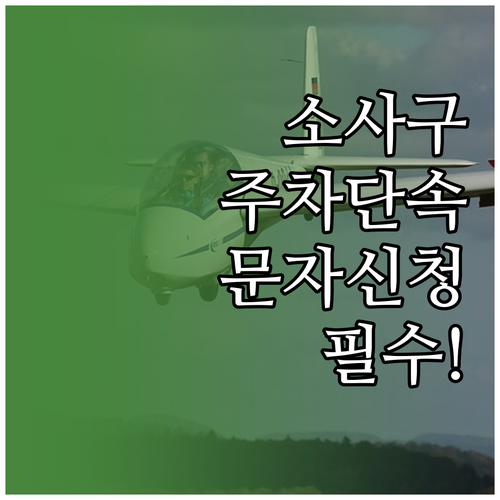 부천 소사구 불법 주정차 단속 알림 ..