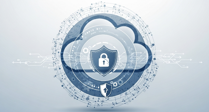 3중 보안이 적용된 클라우드 스토리지 설정 과정을 상징하는 이미지