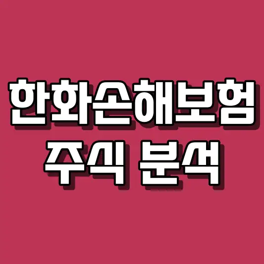 한화손해보험 주식 분석