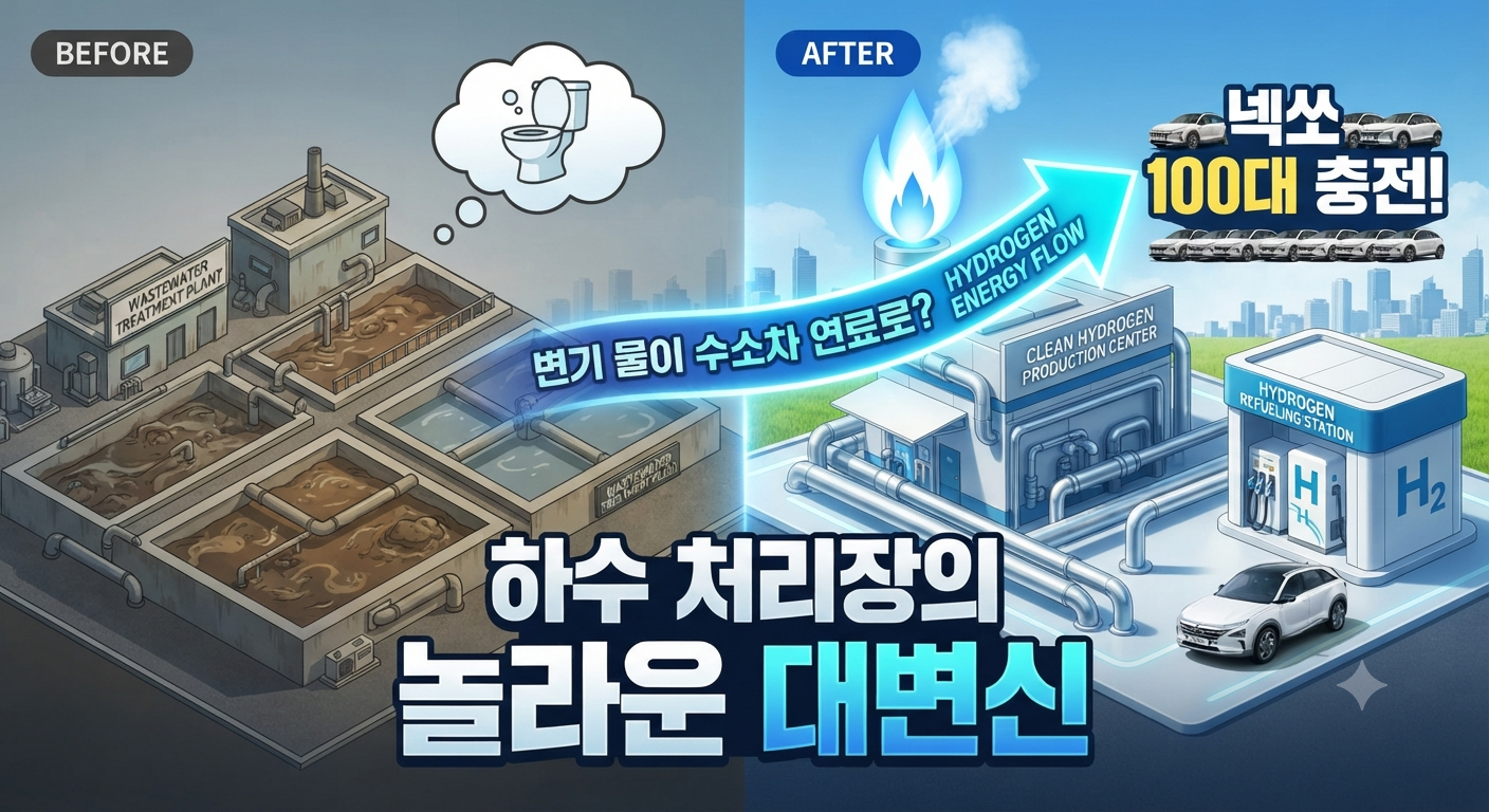 "변기 물이 수소차 연료로?"