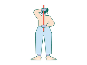 막대 어깨 운동.