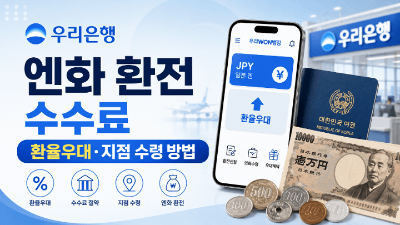 우리은행-엔화-환전-우리WON뱅킹-신청-수령-환율우대