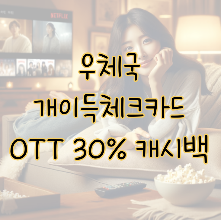 30% 캐시백 받고 유튜브 프리미엄 보는 우체국 개이득체크카드 혜택 총정리 표지