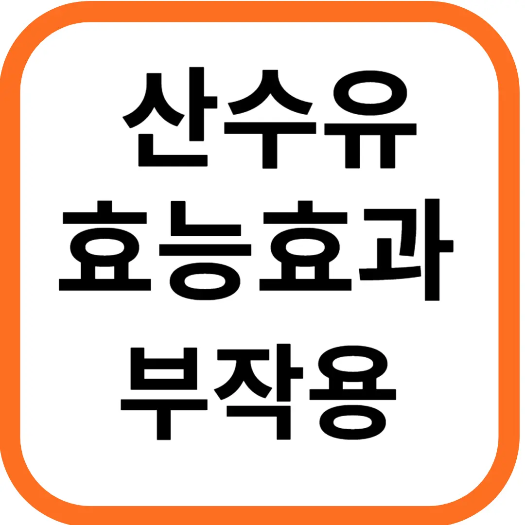 산수유 효능효과 먹는 방법과 부작용