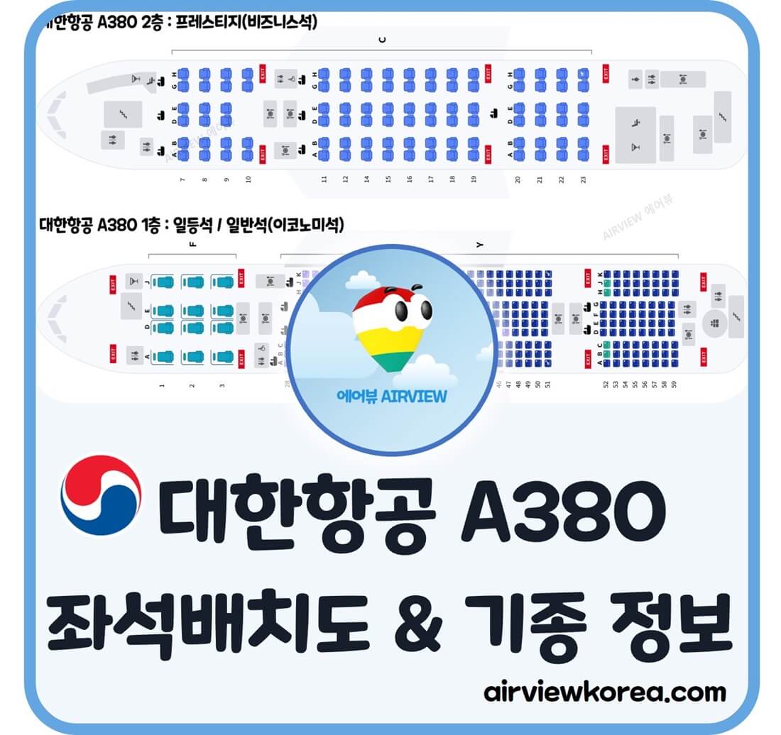대한항공-A380-여객기-좌석-배치-등급-종류-설명-글-썸네일