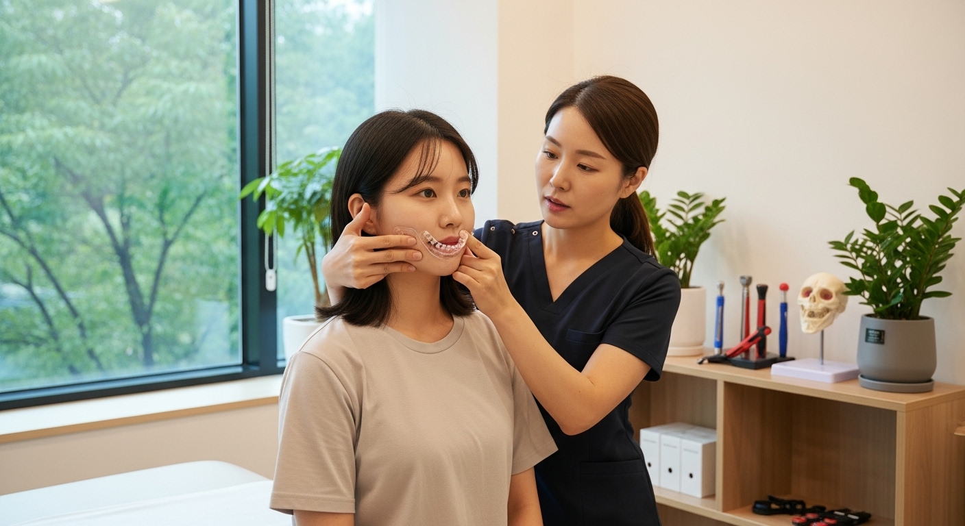 얼굴불균형, 도수치료, 턱관절운동