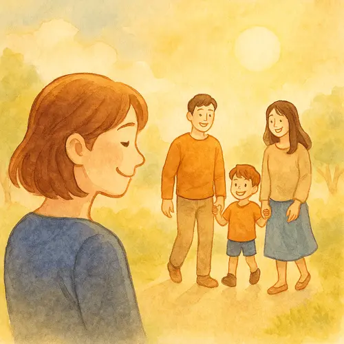 전 배우자의 새로운 애인과 아이 이미지