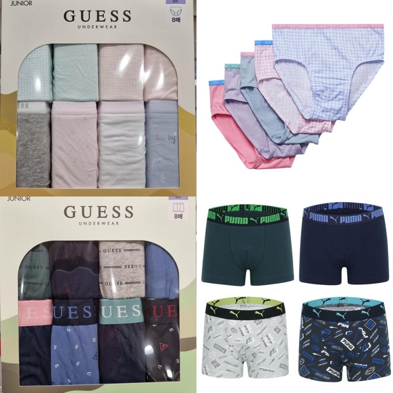 게스 엘르 푸마 주니어 여아 남아 초등고학년 중고등생 면스판 브리프 삼각팬티 코스트코 아동팬티