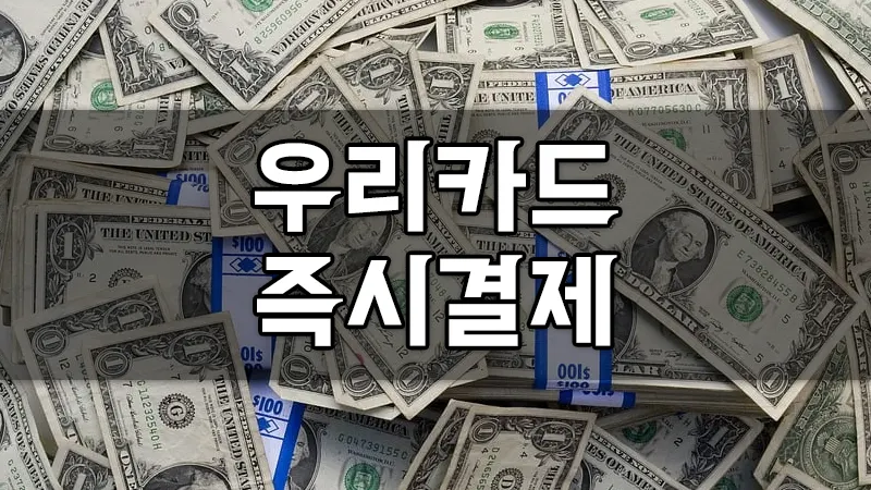 우리카드 할부 선결제 즉시결제 방법