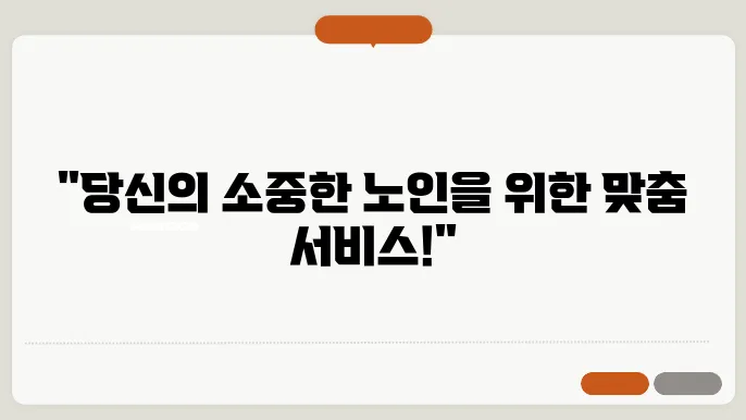 노인 맞춤돌봄서비스