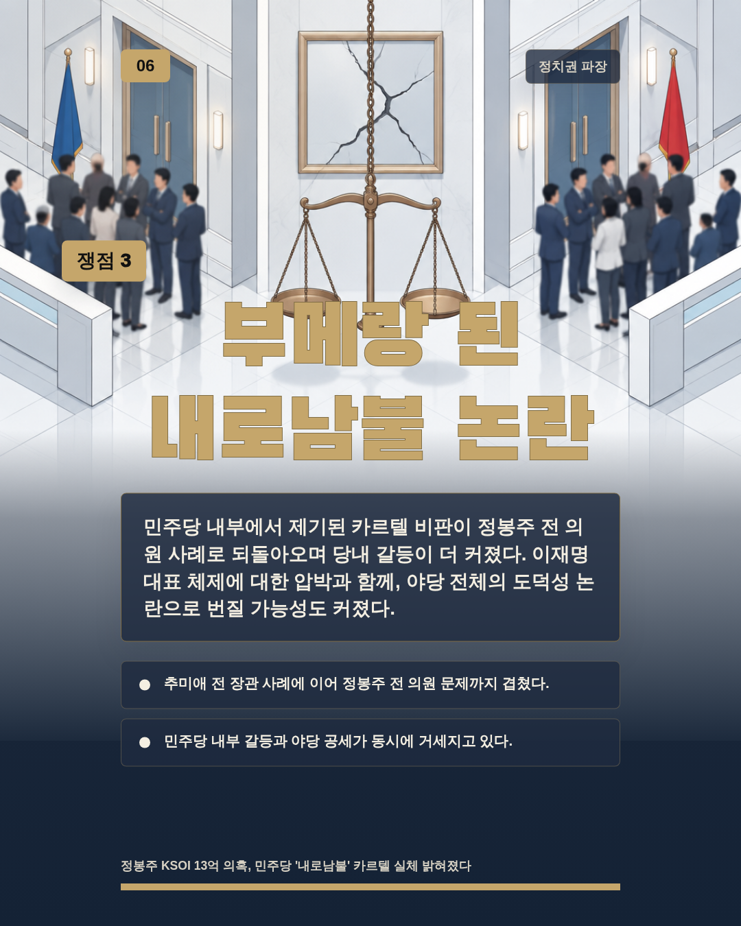 부메랑 된 내로남불 논란