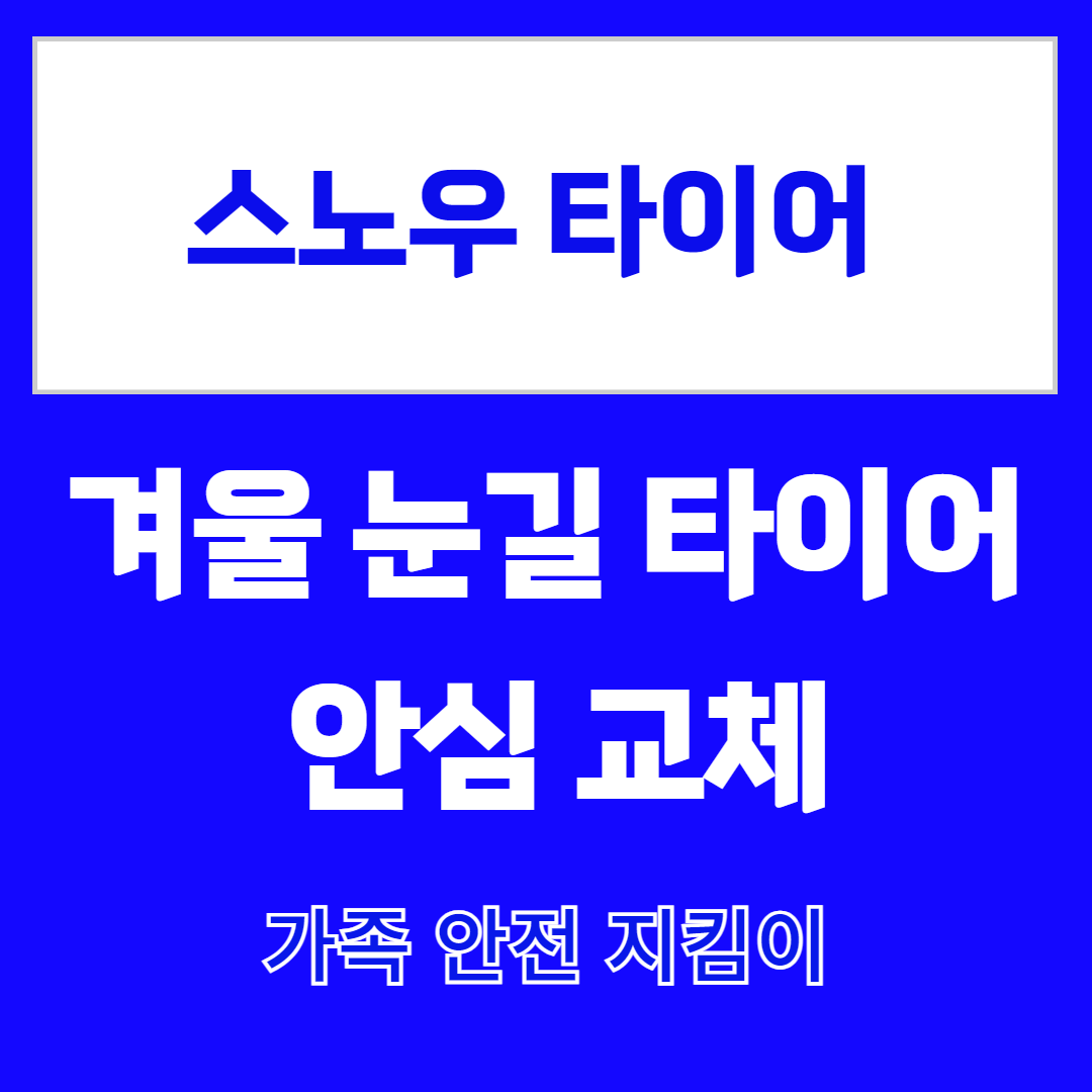 겨울철 추천 스노우 타이어