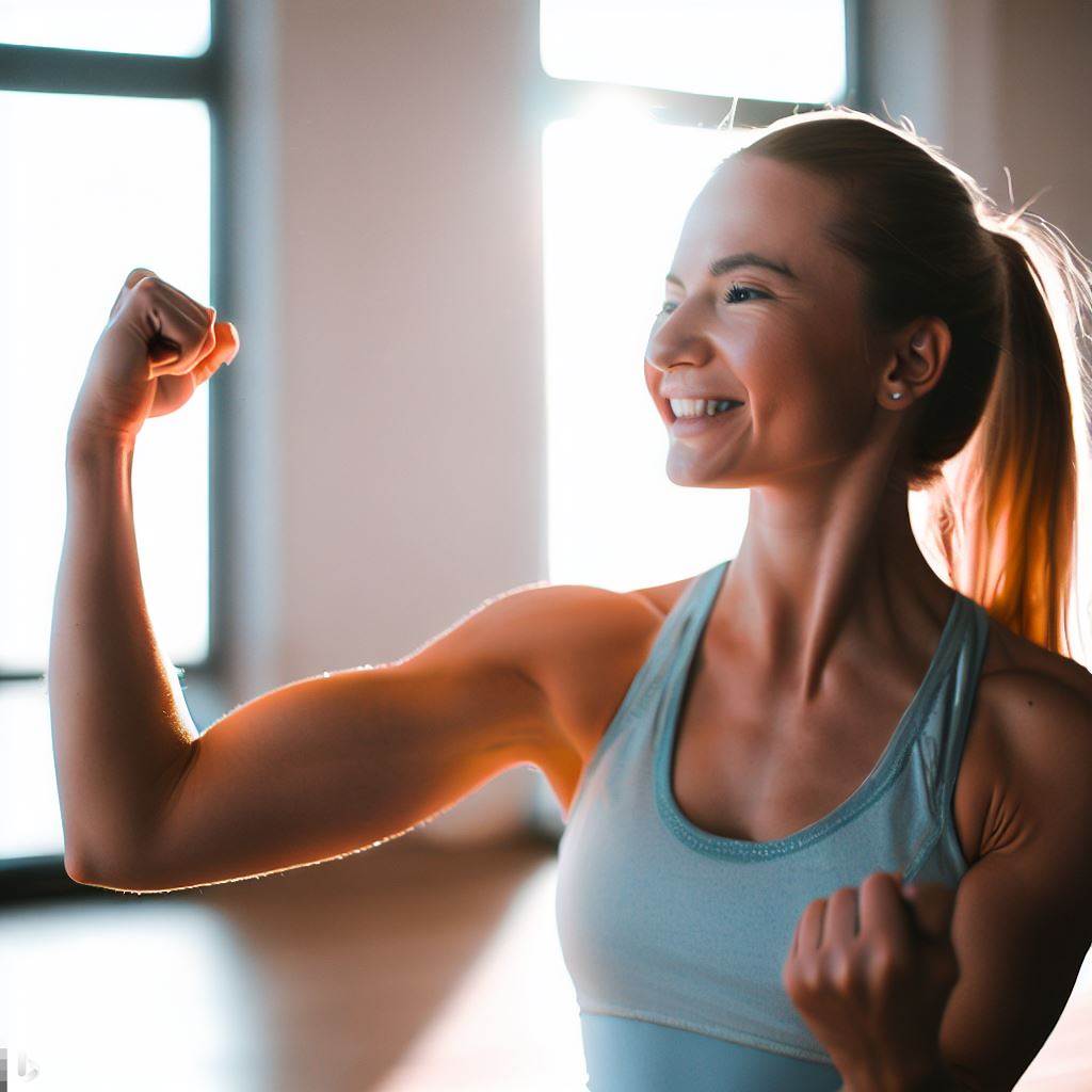 운동으로 건강해진 여자