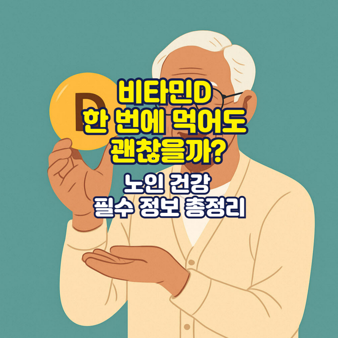 비타민D 한 번에 먹어도 괜찮을까? 노인 건강 필수 정보 총정리