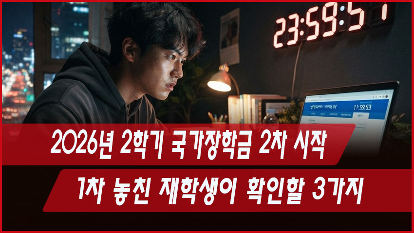 2026년 2학기 국가장학금 2차 시작｜1차 놓친 재학생이 확인할 3가지