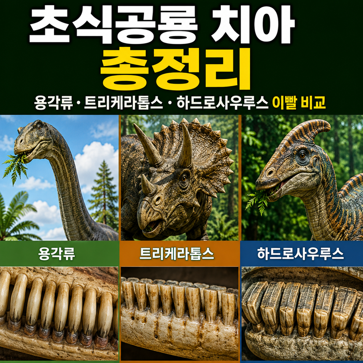 초식공룡 치아