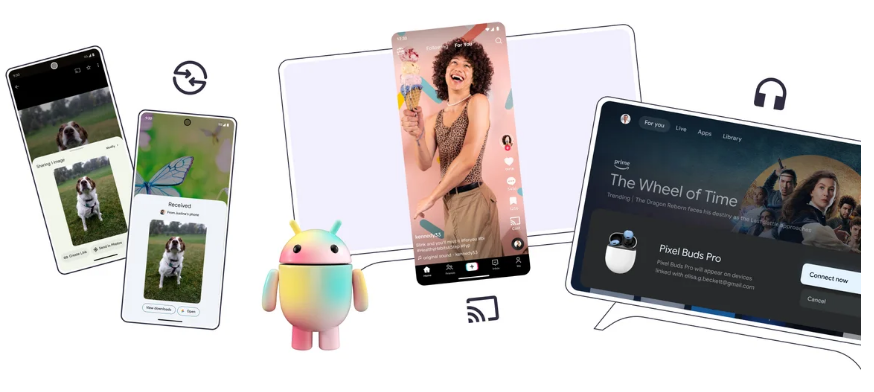 구글과 삼성 Quick Share 기능(출처- 구글 공식 사이트)