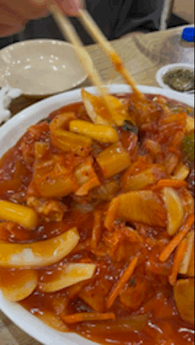 고구마 김치 치즈 탕수육