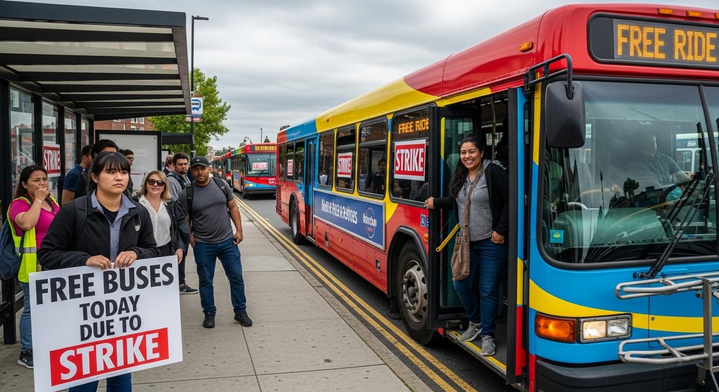 버스 파업 무료버스