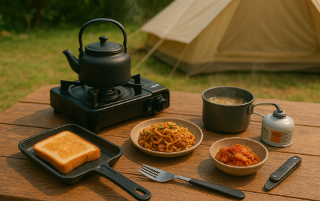 캠핑 음식 요리 관련 사잔