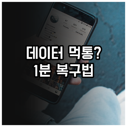 갑자기 멈춘 모바일 데이터 복구하는 ..